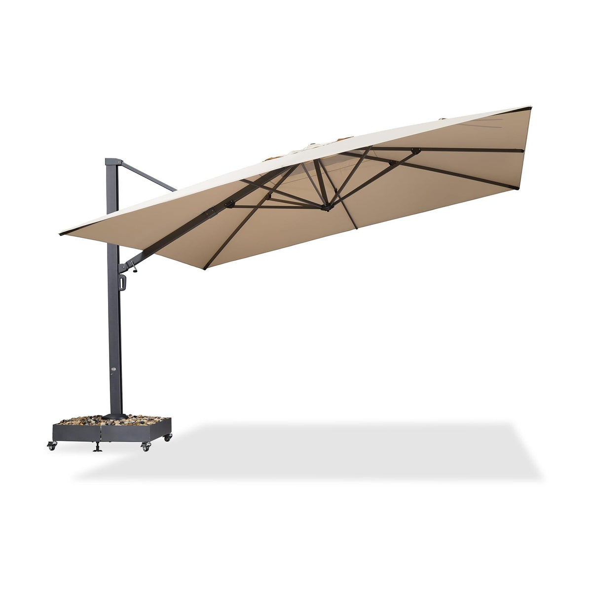 PURPLE LEAF Heavy Duty Cantilever Patio Umbrella Extra Large Outdoor Umbrella for Yard, Garden, Pool