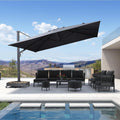 PURPLE LEAF Heavy Duty Cantilever Patio Umbrella Extra Large Outdoor Umbrella for Yard, Garden, Pool