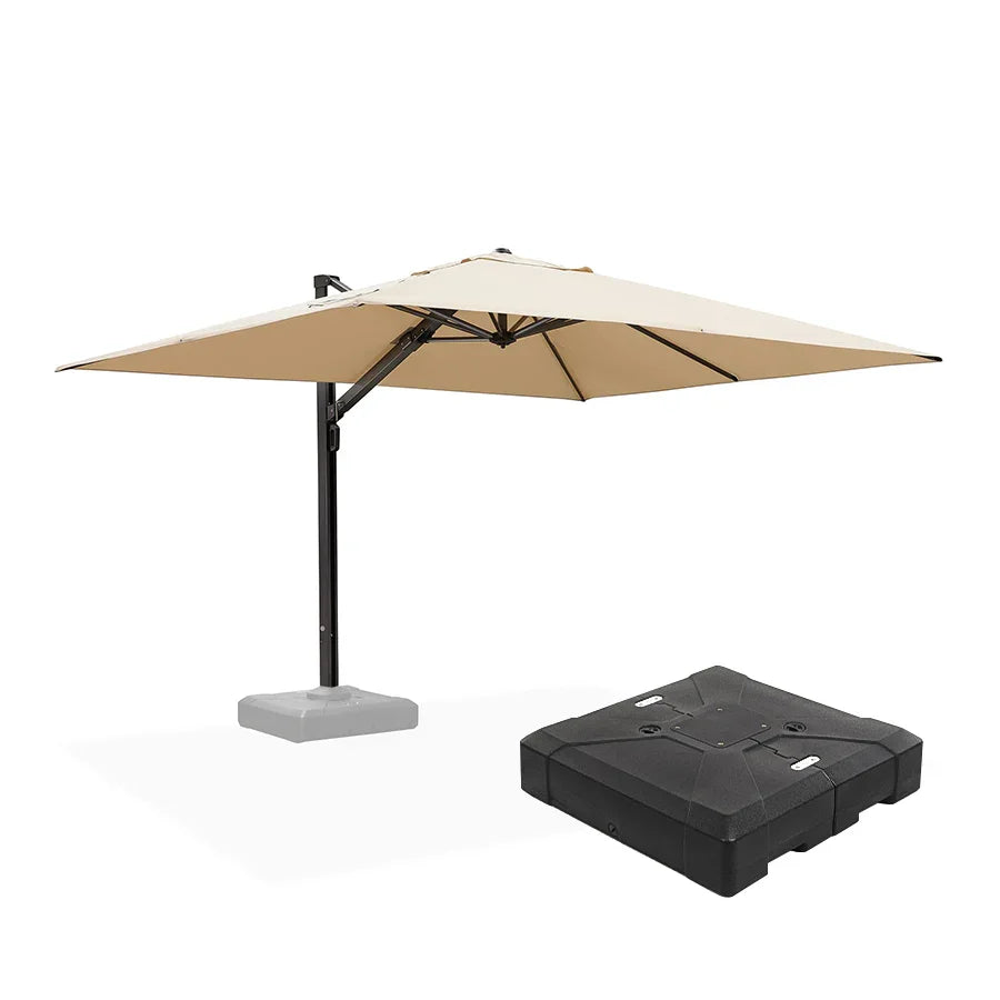 PURPLE LEAF Outdoor Sun Heavy Duty Large Cantilever Umbrella with Base