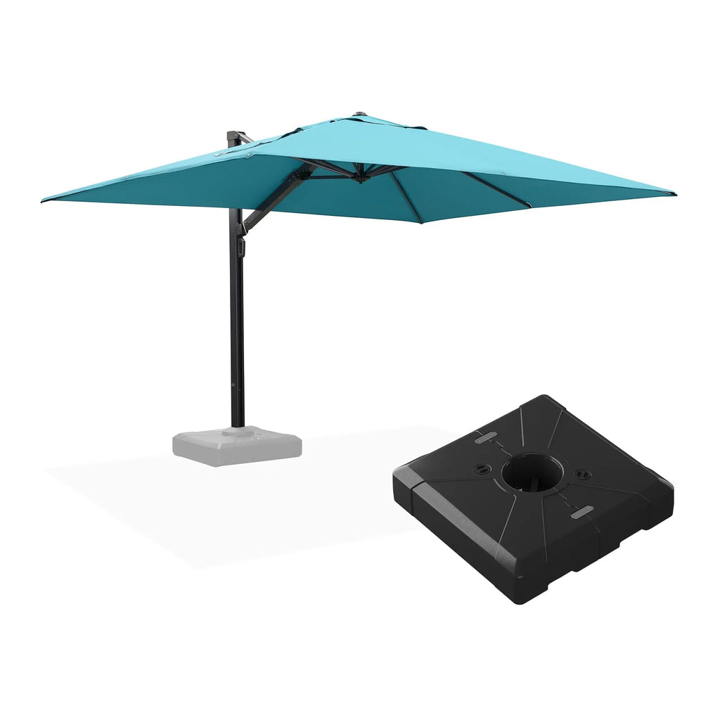 PURPLE LEAF Outdoor Sun Heavy Duty Large Cantilever Umbrella with Base