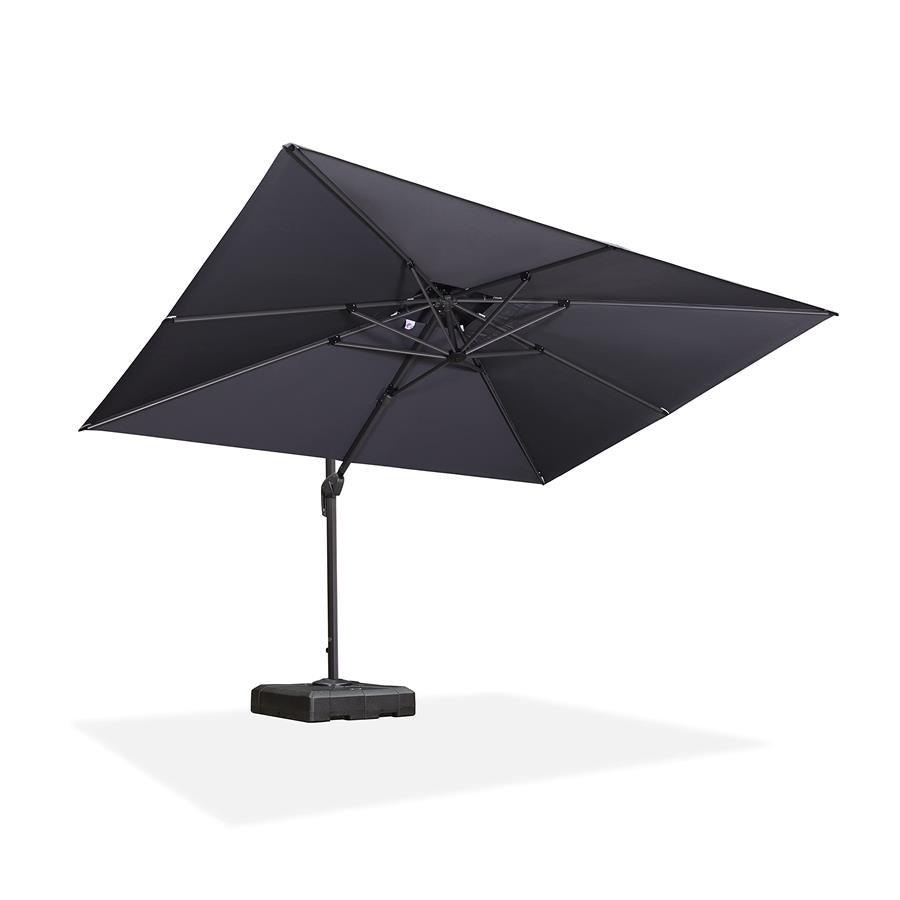 PURPLE LEAF Cantilever Patio Umbrella Gray Pole Outdoor Umbrella with UV Protection