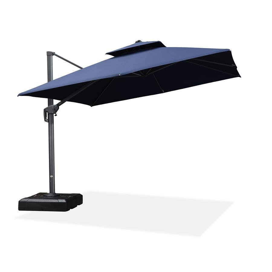 PURPLE LEAF Cantilever Patio Umbrella Gray Pole Outdoor Umbrella with UV Protection