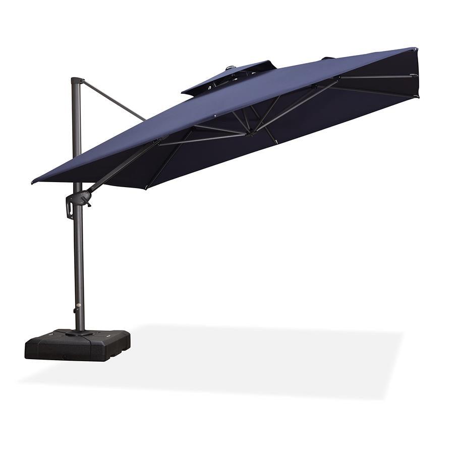 PURPLE LEAF Cantilever Patio Umbrella Gray Pole Outdoor Umbrella with UV Protection