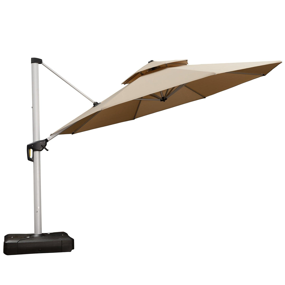PURPLE LEAF Round Cantilever Patio Umbrella Heavy Duty Umbrella for Porch Garden Pool