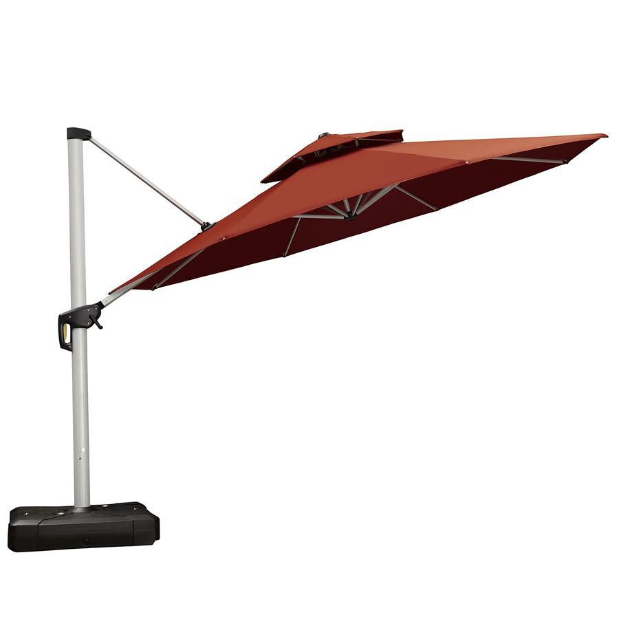 PURPLE LEAF Round Cantilever Patio Umbrella Heavy Duty Umbrella for Porch Garden Pool