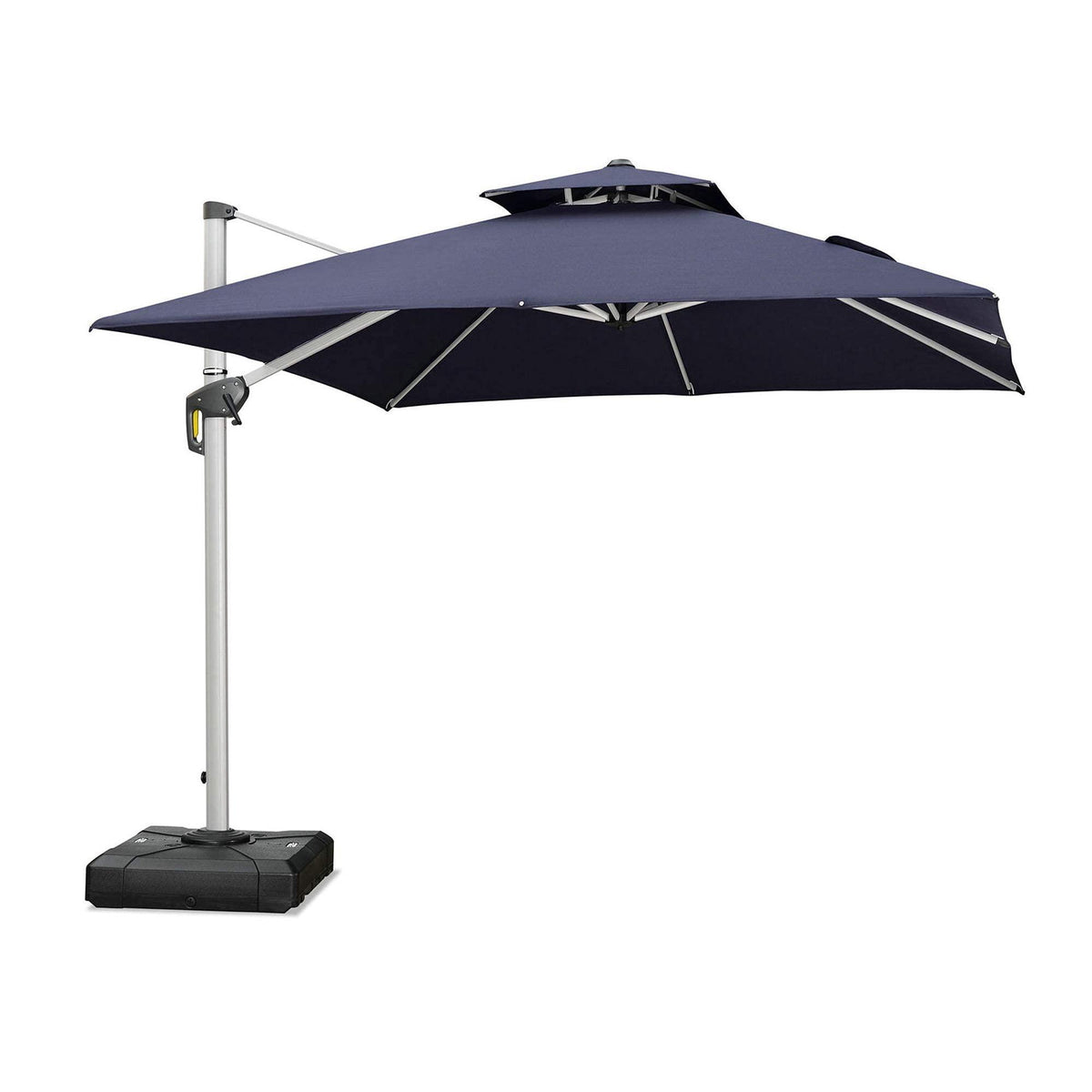 PURPLE LEAF Outdoor Windproof Umbrella, Square Cantilever Umbrella Outside Patio