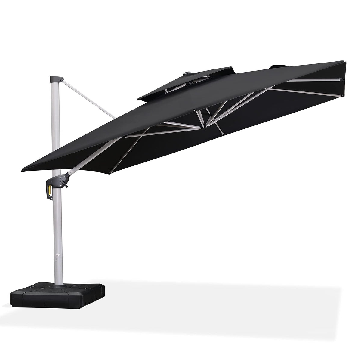 PURPLE LEAF Outdoor Windproof Umbrella, Square Cantilever Umbrella Outside Patio