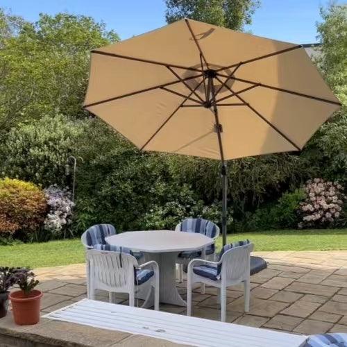 PURPLE LEAF Affordable Outdoor Umbrella with Base, Round Cantilever Umbrella for Garden
