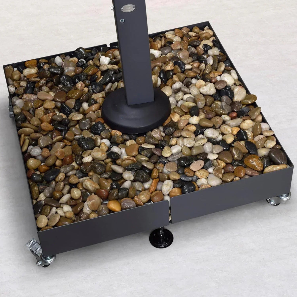 PURPLE LEAF Heavy-Duty Fillable Base with Wheels for Cantilever Patio Umbrellas