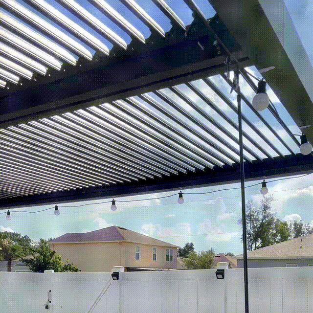PURPLE LEAF Athena Louvered Pergola Outdoor Aluminum Pergola with Adjustable Roof for Deck Backyard Garden Hardtop Gazebo