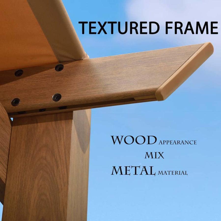 PURPLE LEAF Outdoor Retractable Pergola with Sun Shade Canopy In Natural Wood Grain Frame With Curtains