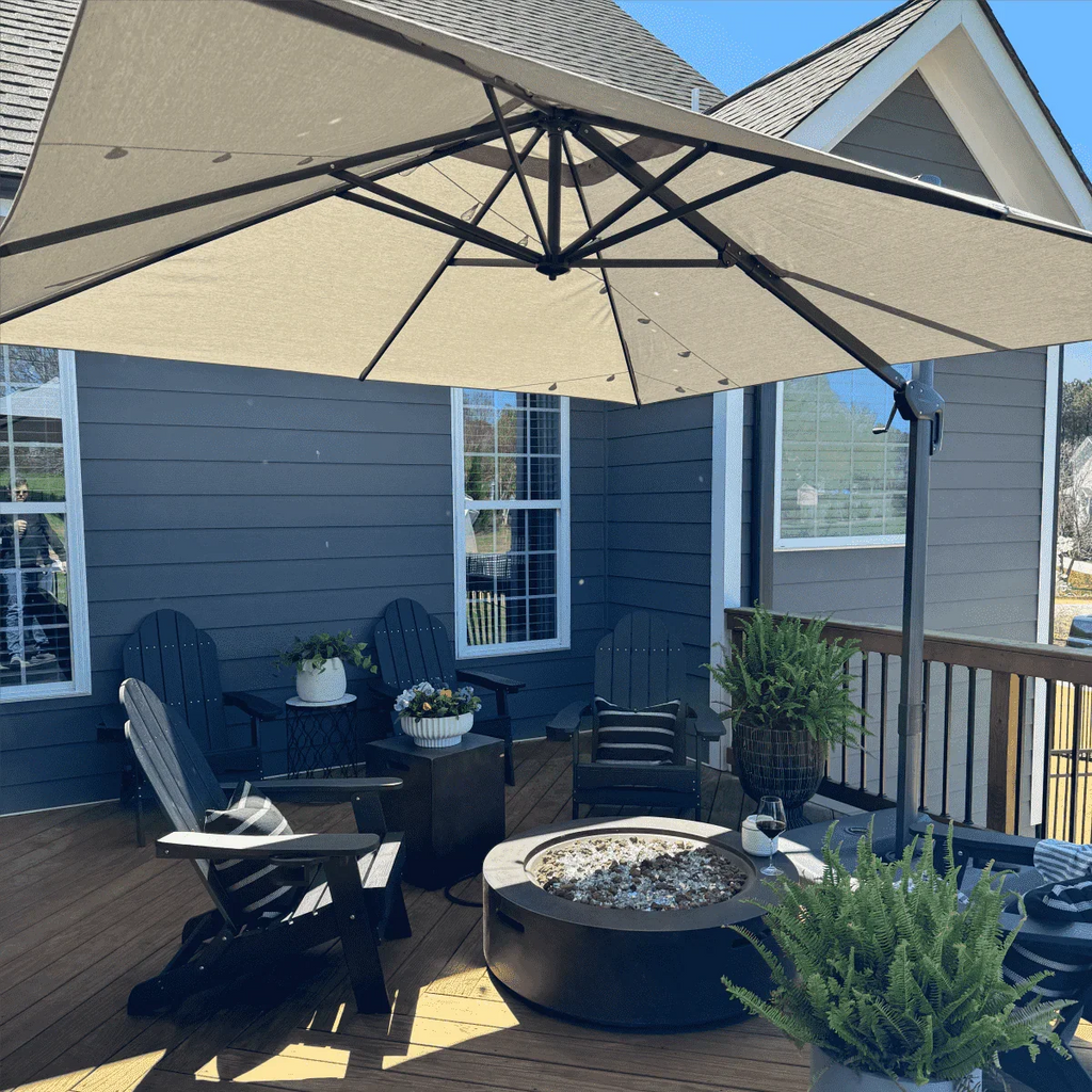 PURPLE LEAF UV Resistant Patio Umbrella Affordable Outdoor Umbrella with Base