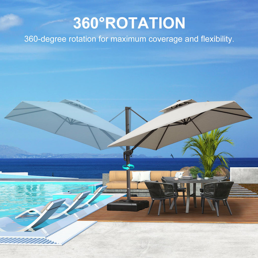 PURPLE LEAF Eco-friendly Fade Resistant Patio Umbrella High Quality Cantilever Umbrella
