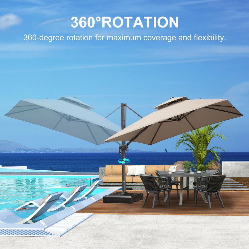 PURPLE LEAF Eco-friendly Fade Resistant Patio Umbrella High Quality Cantilever Umbrella