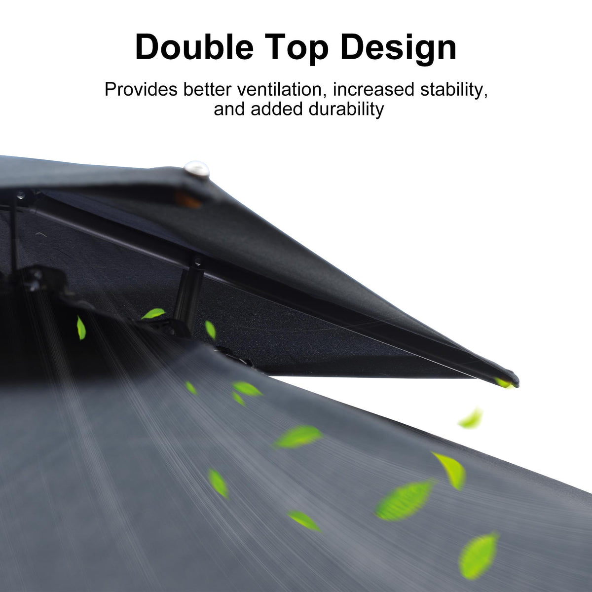 PURPLE LEAF UV50+ Fade Resistant Cantilever Umbrella, Patio Umbrellas with Base