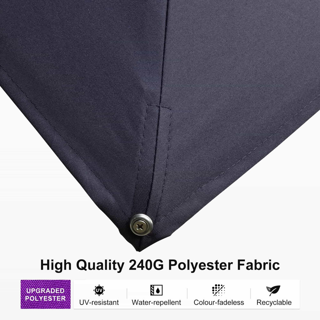 PURPLE LEAF Wood Grain Cantilever Patio Umbrella Aluminum Outdoor Umbrellas