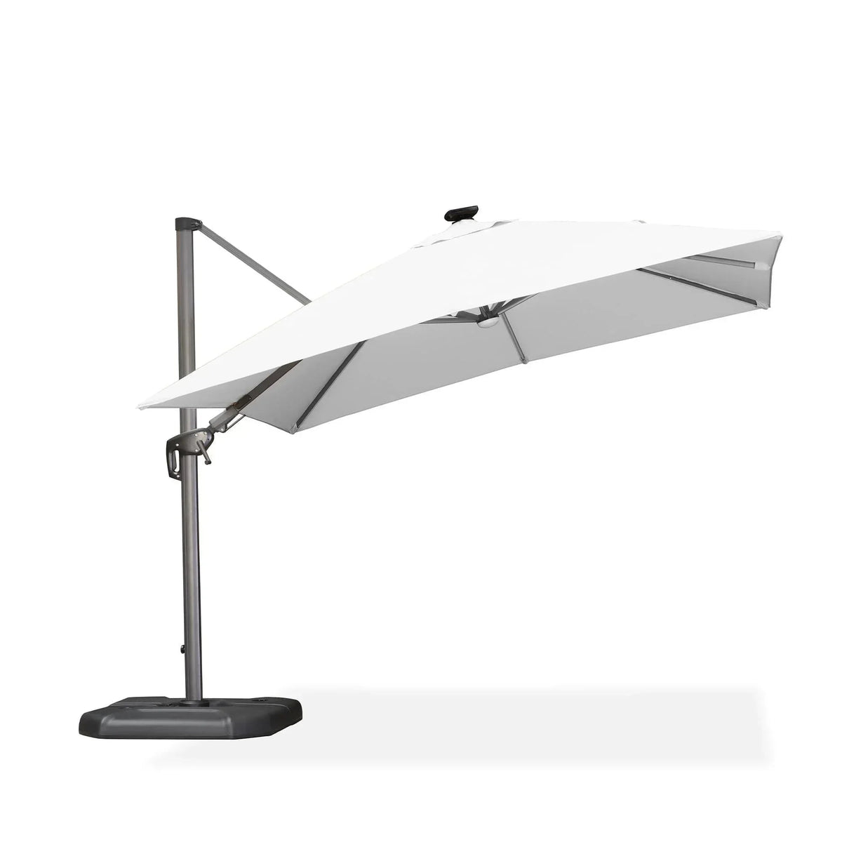 PURPLE LEAF – Parasol de terrasse déporté 10ft avec éclairage LED, rotation 360° et inclinaison
