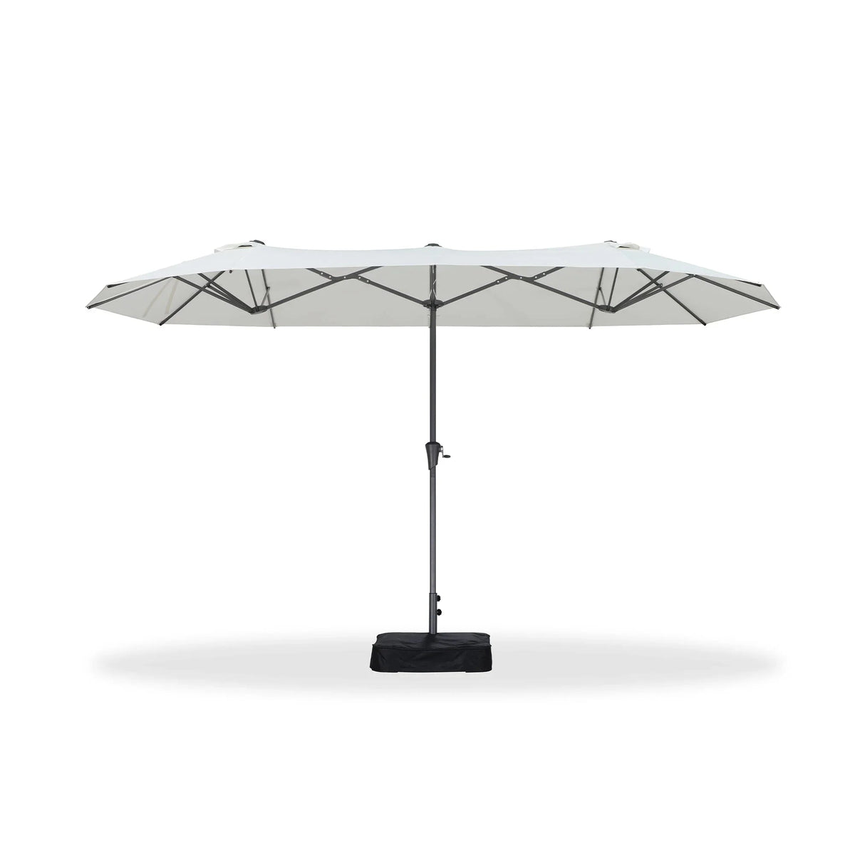 PURPLE LEAF Double-Sided Market Umbrella Large Rectangular Patio Umbrellas with Base