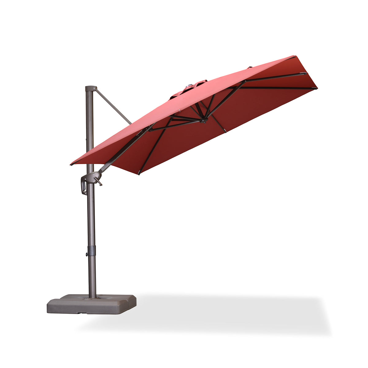 PURPLE LEAF Patio Cantilever Umbrella with Aluminum Offset Hanging for Pool Garden Deck