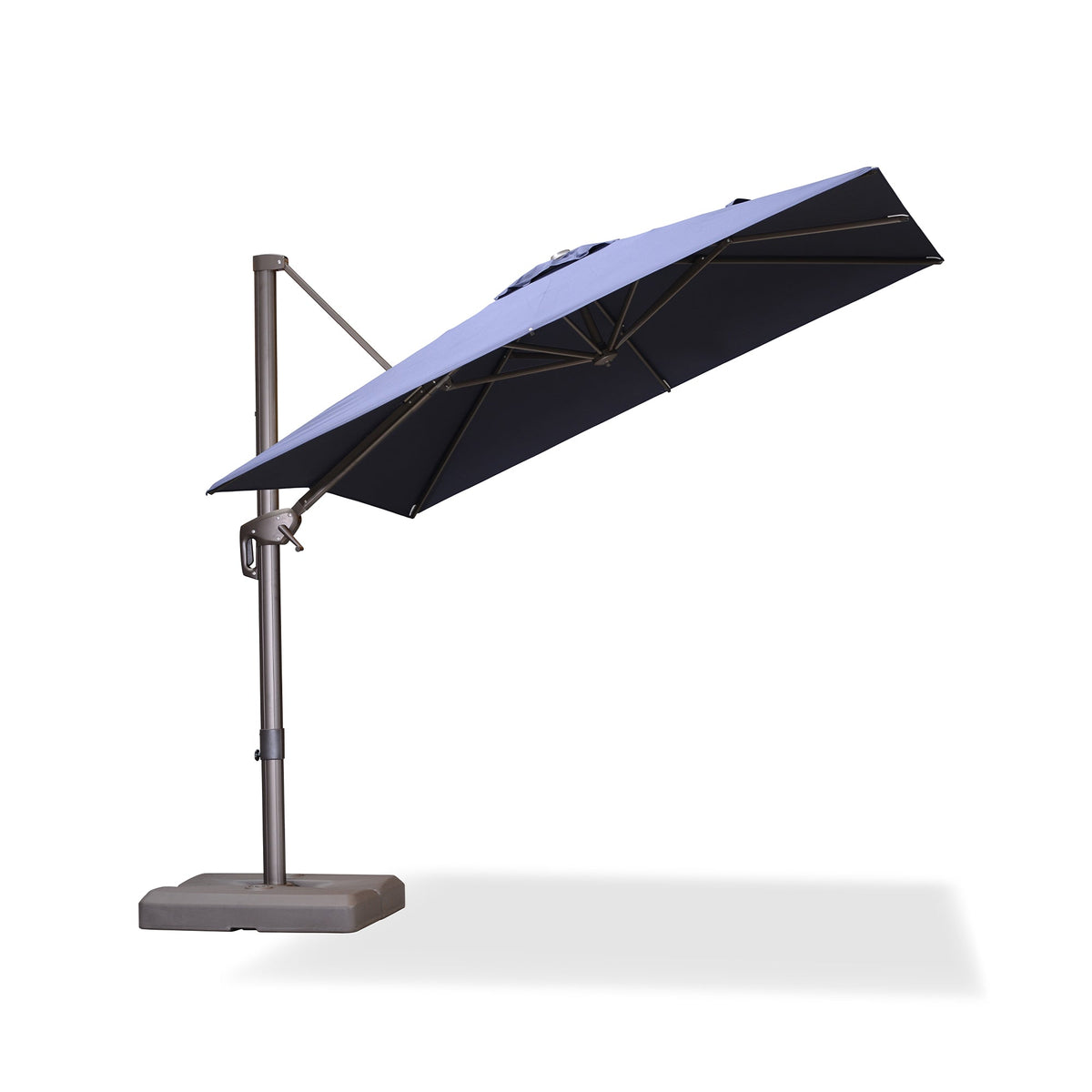 PURPLE LEAF Patio Cantilever Umbrella with Aluminum Offset Hanging for Pool Garden Deck