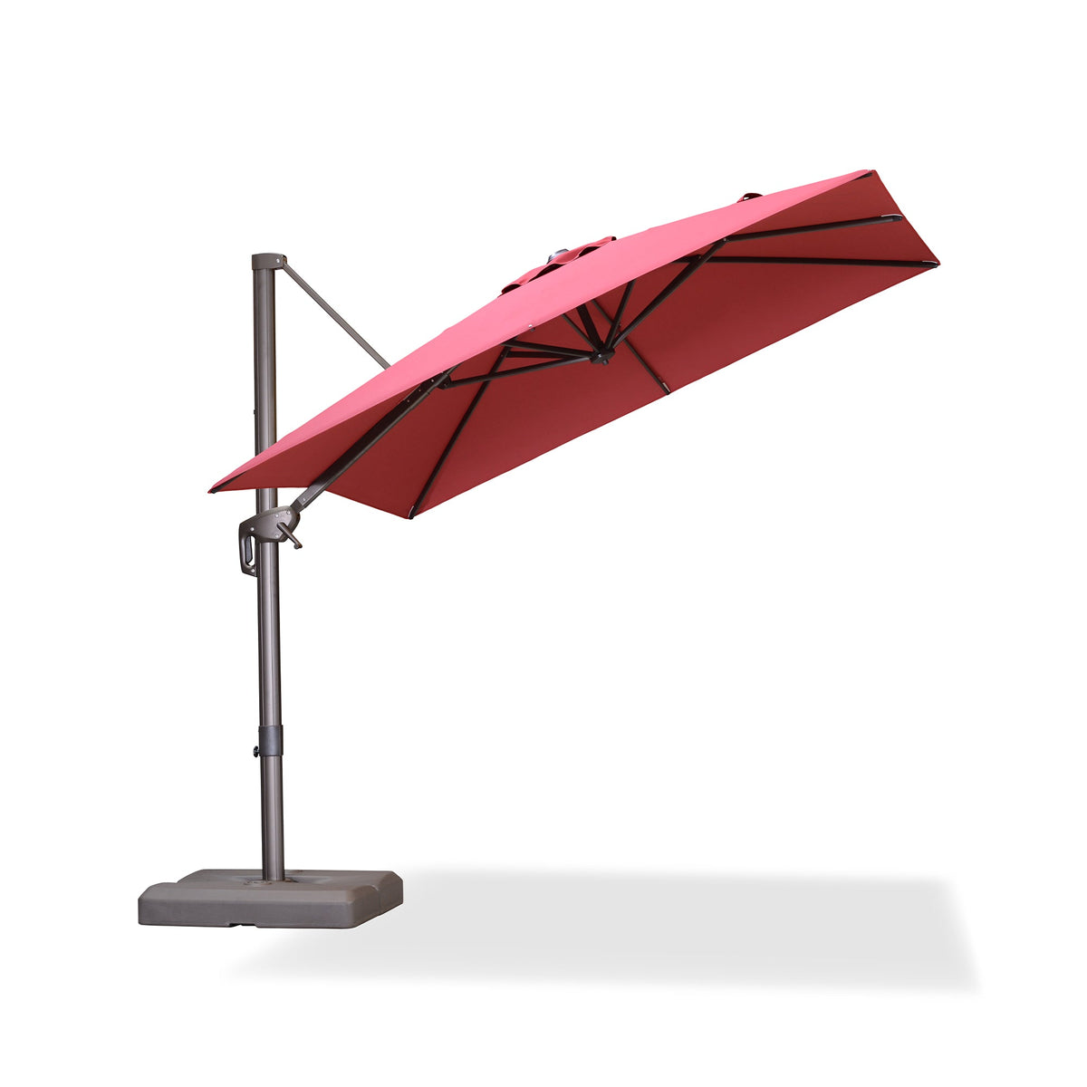PURPLE LEAF Patio Cantilever Umbrella with Aluminum Offset Hanging for Pool Garden Deck