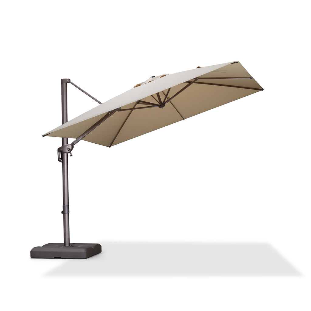 PURPLE LEAF Patio Cantilever Umbrella with Aluminum Offset Hanging for Pool Garden Deck