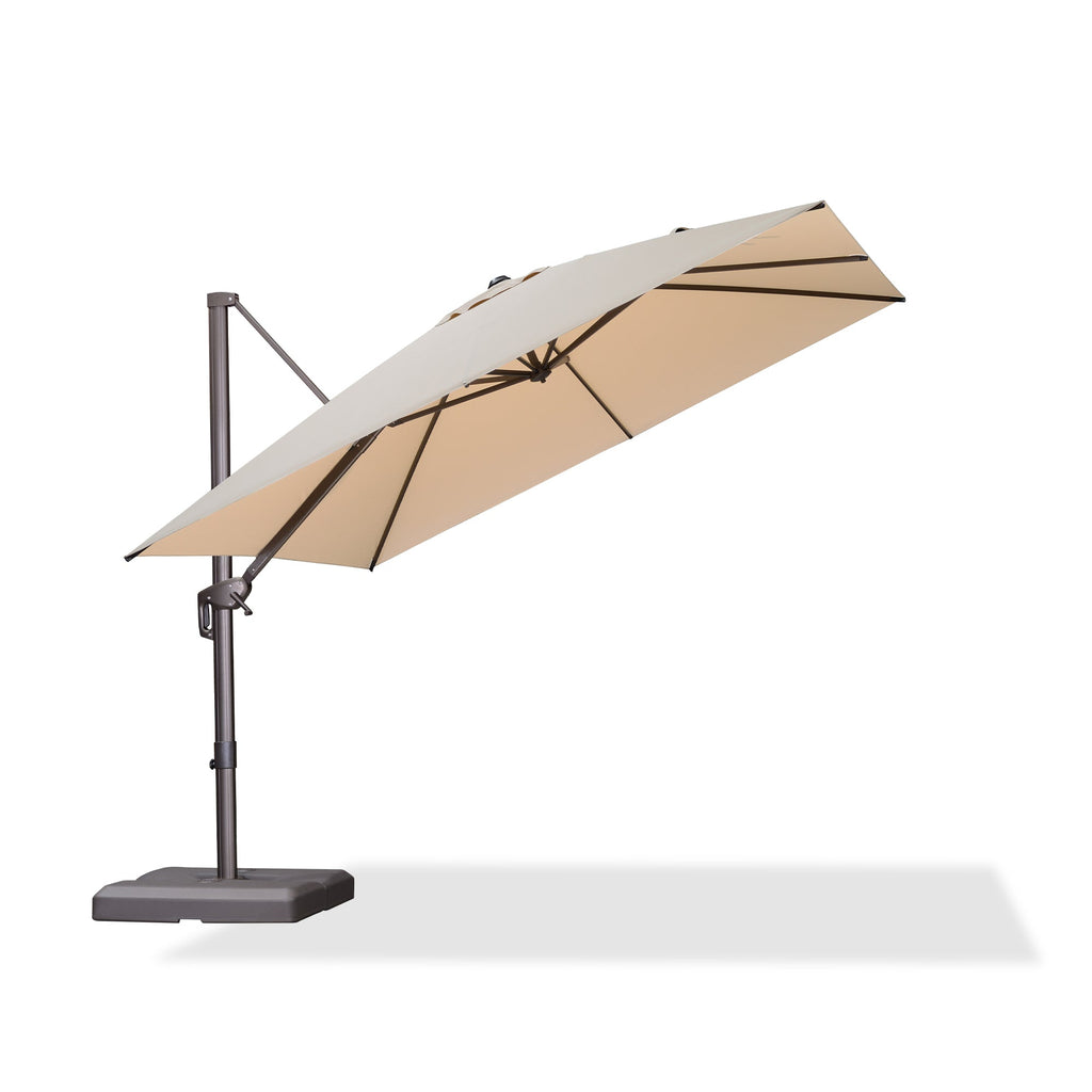 PURPLE LEAF Patio Cantilever Umbrella with Aluminum Offset Hanging for Pool Garden Deck