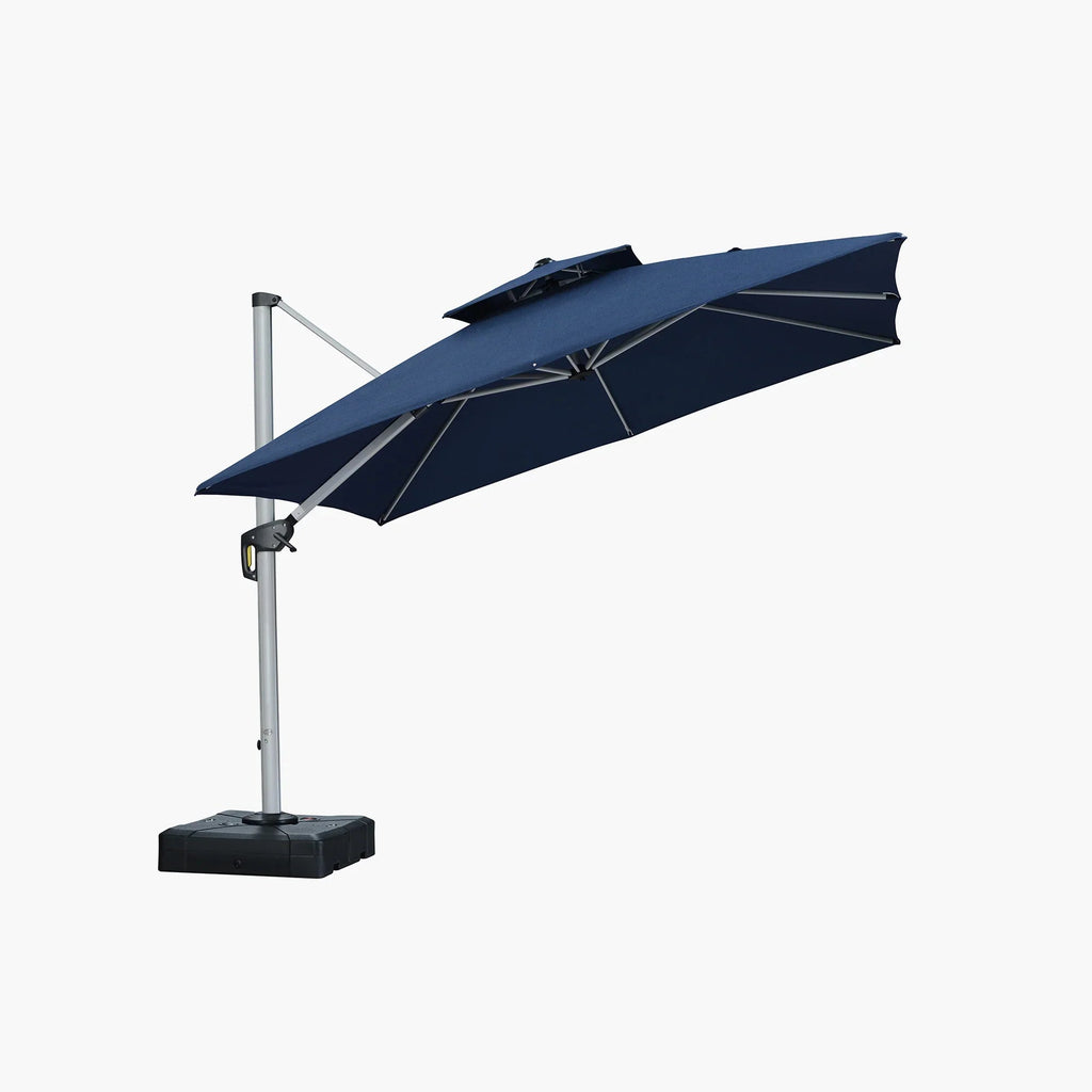PURPLE LEAF – Parasol de terrasse Premium Classic SUNBRELLA déporté