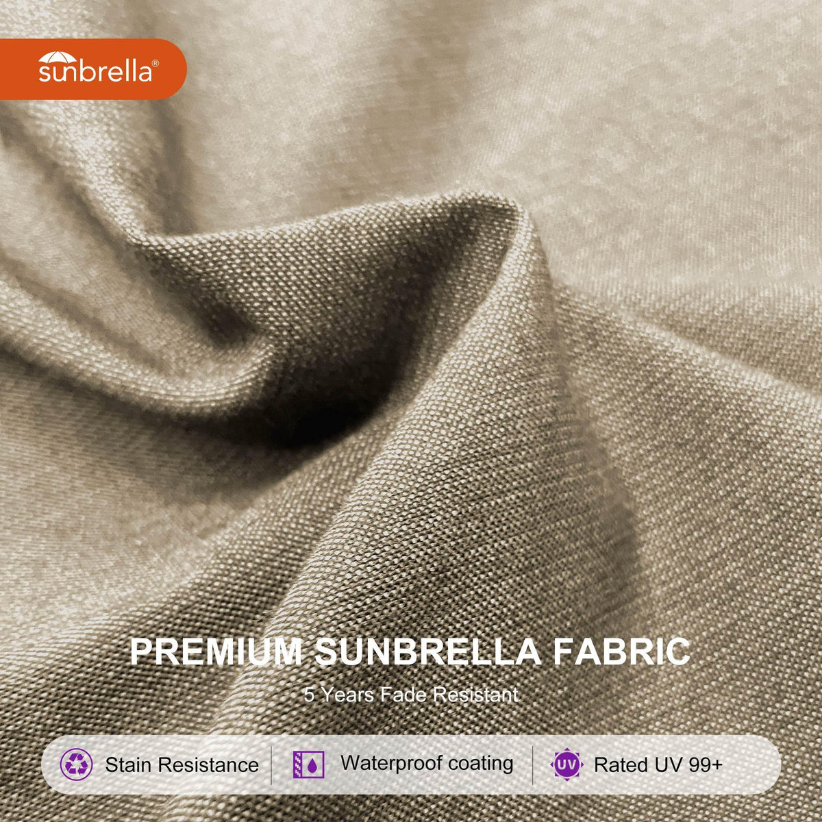 PURPLE LEAF – Parasol de terrasse Premium Classic SUNBRELLA déporté