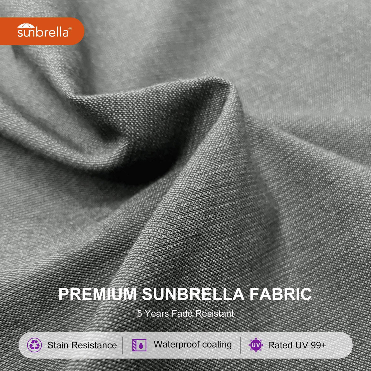 PURPLE LEAF SUNBRELLA Cantilever Umbrella Deluxe Wood Pattern Patio Umbrella