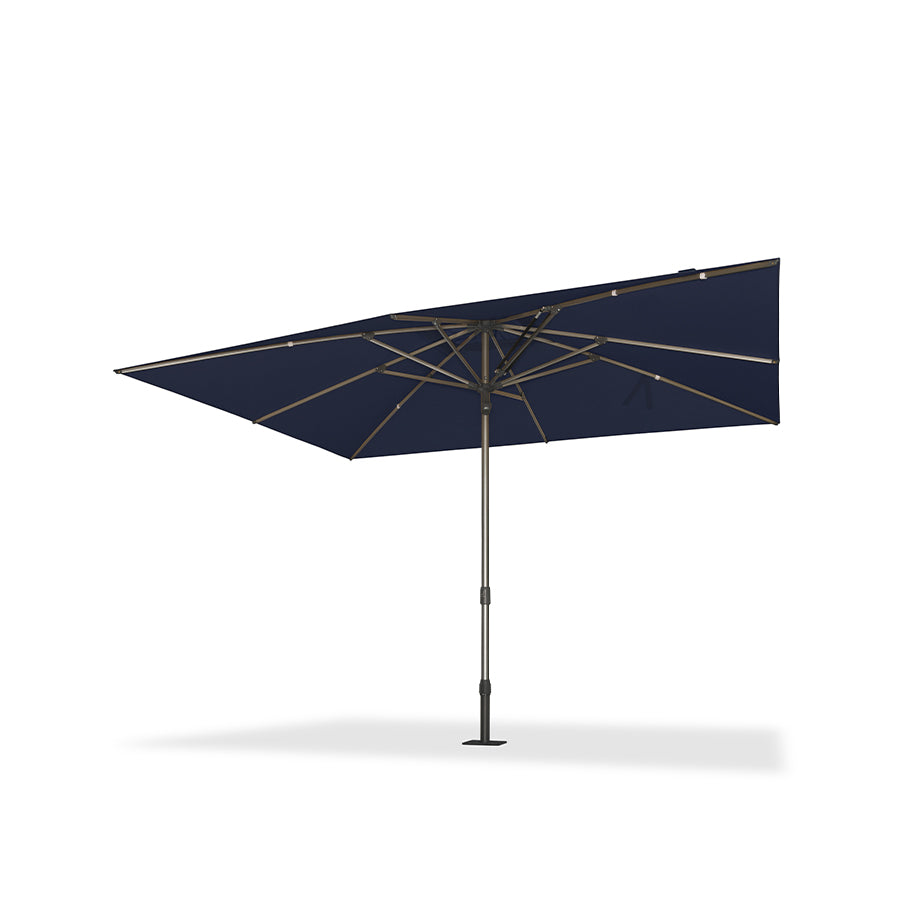 PURPLE LEAF Semi-Auto Extra Large Patio Umbrella Premium Commercial Market Umbrella for Garden, Café and Hotel