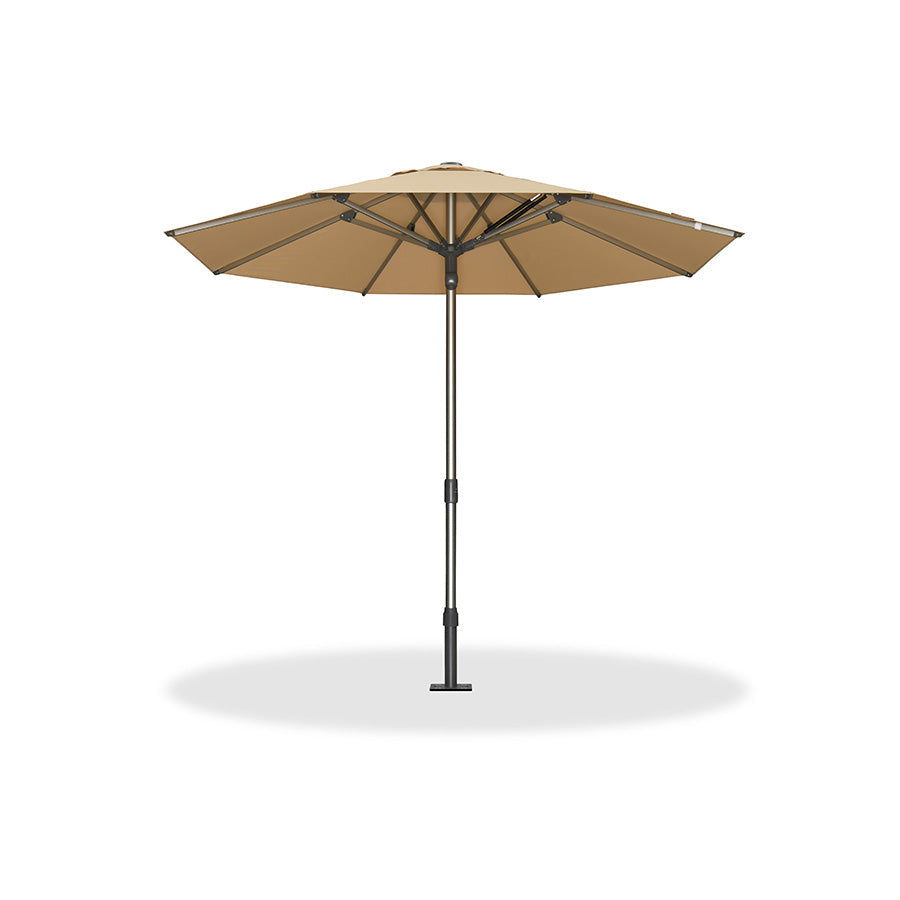 PURPLE LEAF Semi-Auto Extra Large Patio Umbrella Premium Commercial Market Umbrella for Garden, Café and Hotel