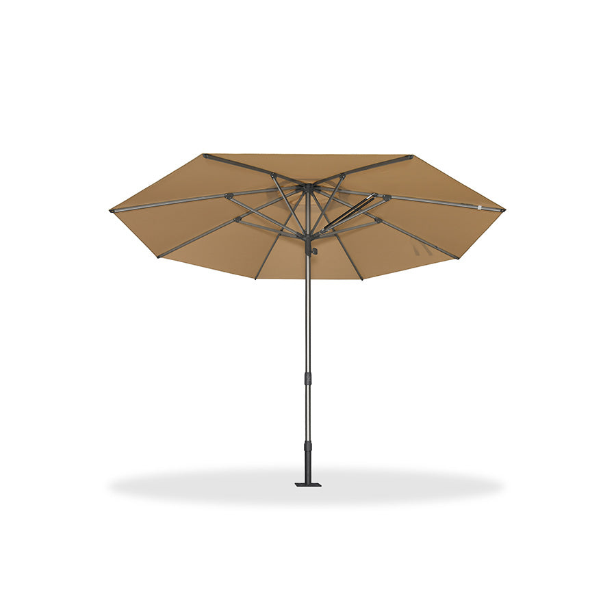 PURPLE LEAF Semi-Auto Extra Large Patio Umbrella Premium Commercial Market Umbrella for Garden, Café and Hotel
