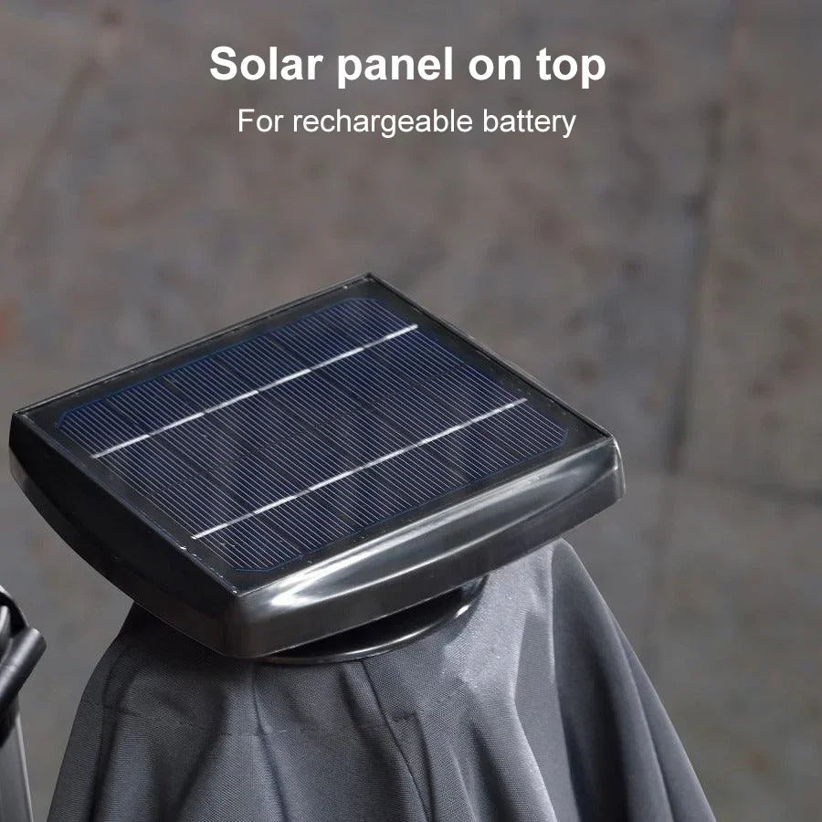PURPLE LEAF Round Cantilever Umbrella with Base, Outdoor Umbrellas with Lights
