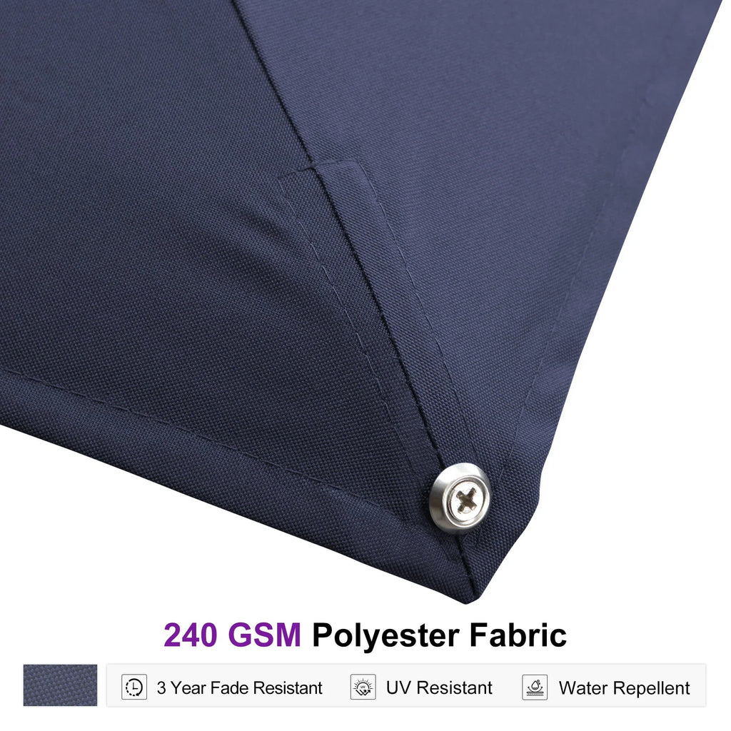 PURPLE LEAF Outdoor Sun Heavy Duty Large Cantilever Umbrella with Base