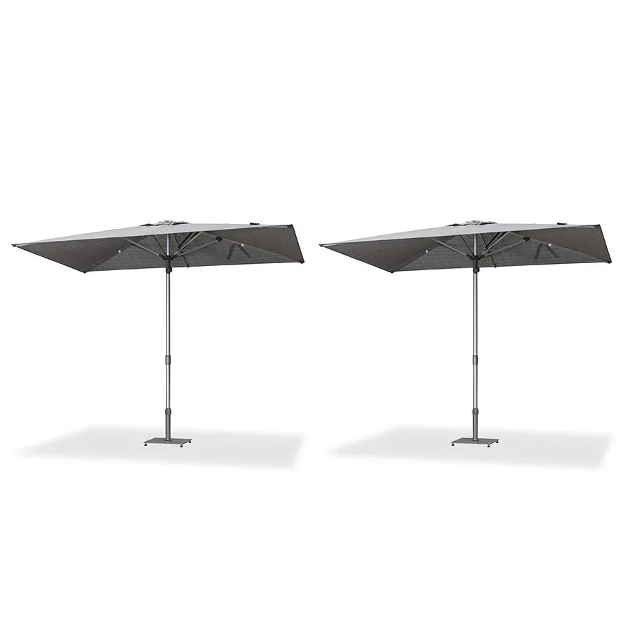 PURPLE LEAF 2/4/6 Set Semi-Auto Patio Table Umbrellas with Base for Outdoor Commercial