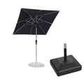 PURPLE LEAF Hailar Tilting Market Umbrella with Base Premium Outdoor Table Umbrella