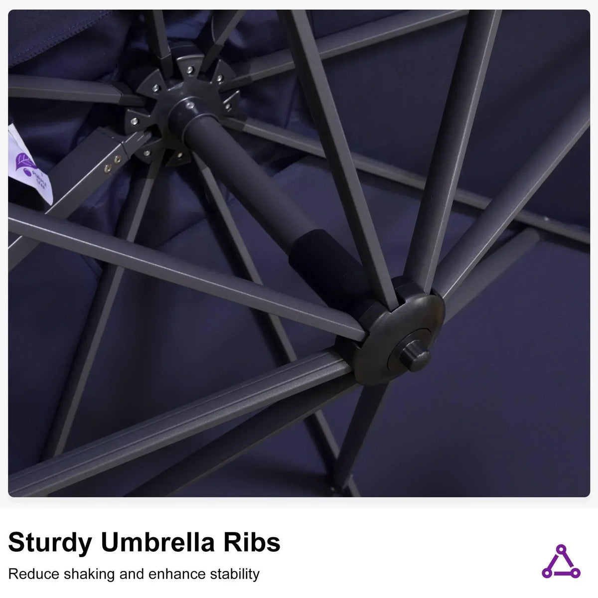 PURPLE LEAF Cantilever Telescopic Outdoor Umbrella for Swimming Pool, Patio, Porch, Garden Umbrellas