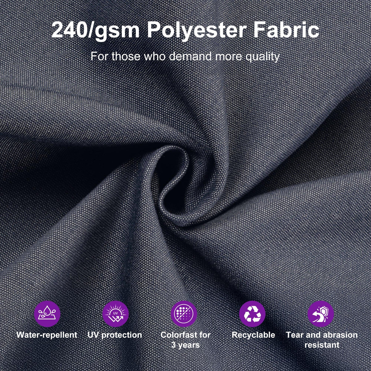 PURPLE LEAF UV50+ Fade Resistant Cantilever Umbrella, Patio Umbrellas with Base