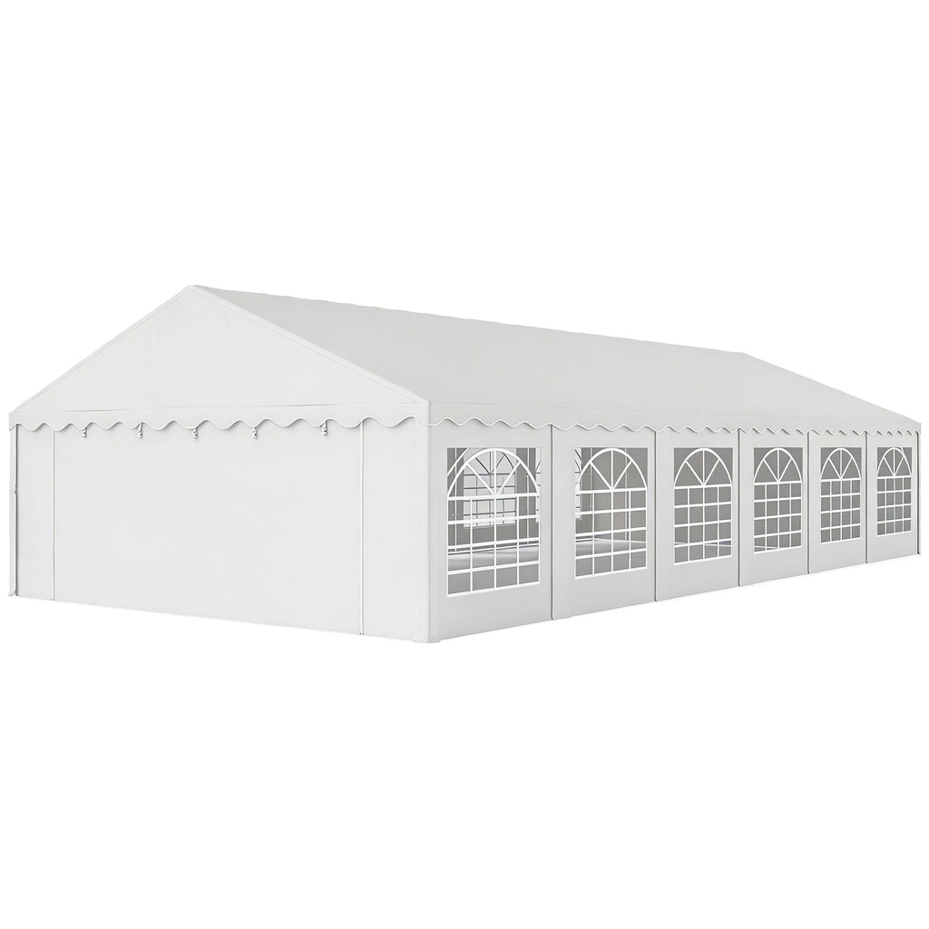 20' x 40' Heavy Duty Party Tent and Carport with Sidewalls, White