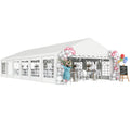 20' x 40' Heavy Duty Party Tent and Carport with Sidewalls, White