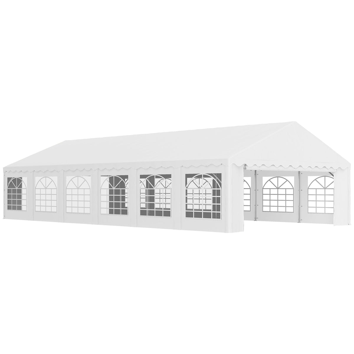 20' x 40' Heavy Duty Party Tent and Carport with Sidewalls, White