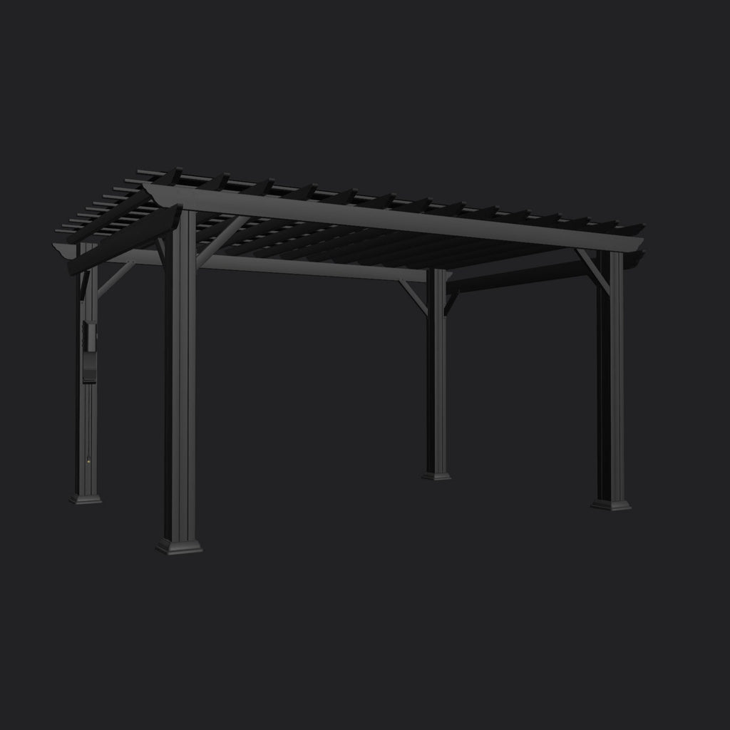 Stratford | 14x10 Steel Pergola – Black