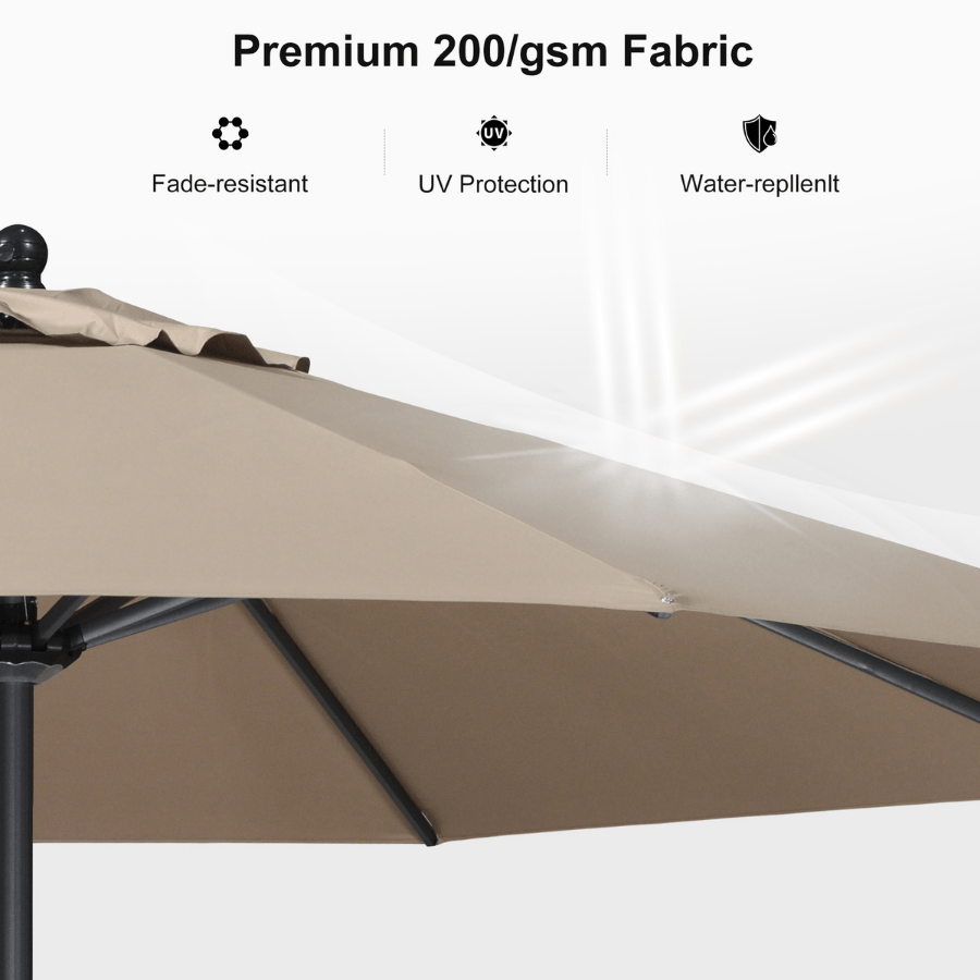 PURPLE LEAF Round Tiltable Patio Umbrella Poolside Porch Table Umbrella