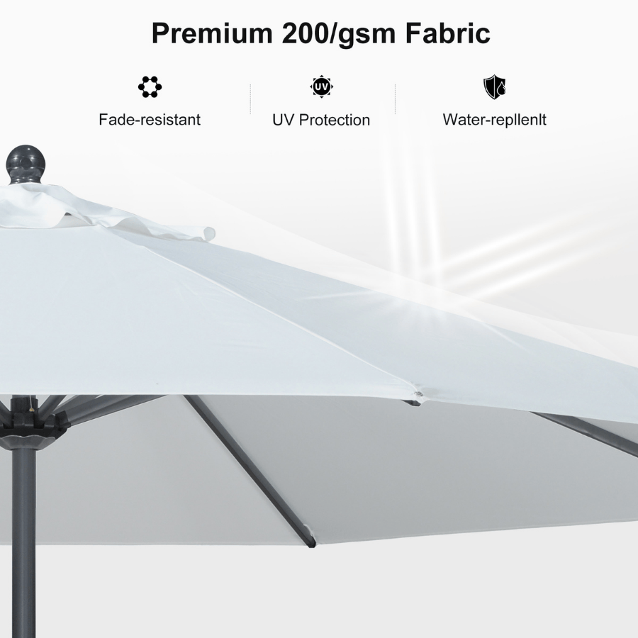 PURPLE LEAF Round Tiltable Patio Umbrella Poolside Porch Table Umbrella