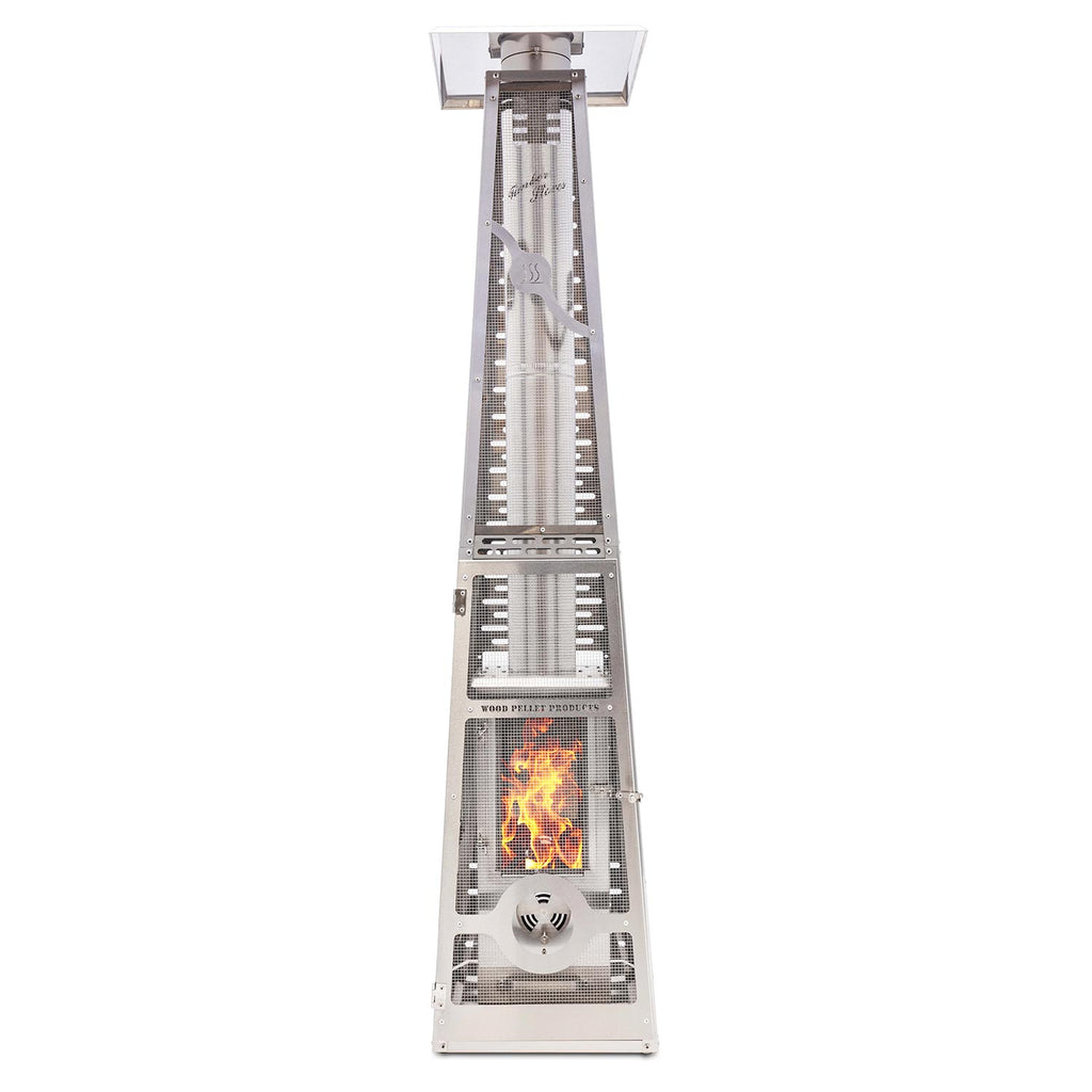 Timber Stoves Revere Large Patio Heater (Stainless) with Elite Safety Cage