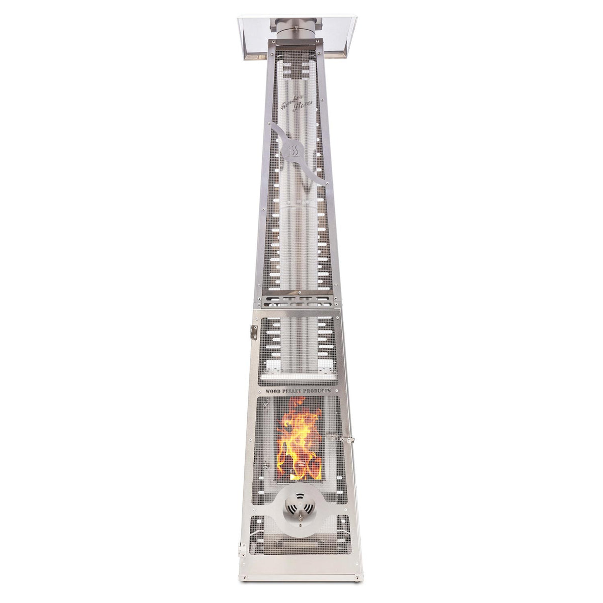 Timber Stoves Revere Large Patio Heater (Stainless) with Elite Safety Cage