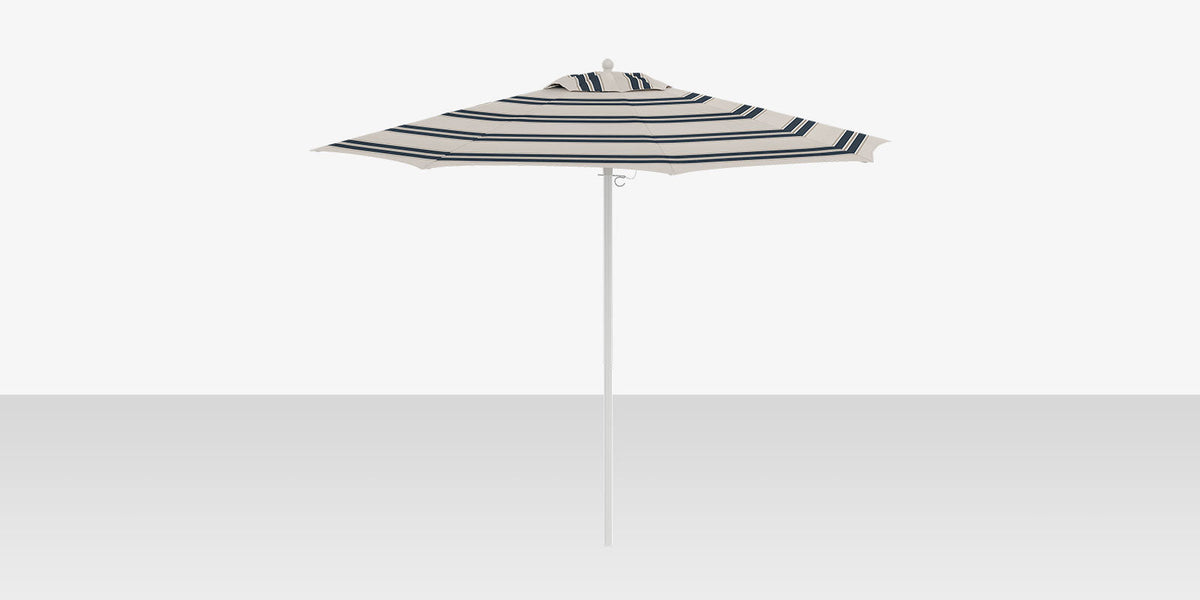 Decoscape Rio 8' Single Wind Vent Round Umbrella Fancy Navy Taupe