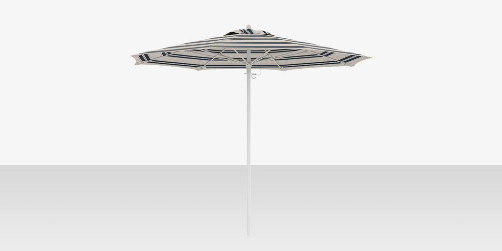 Decoscape Rio 8' Single Wind Vent Round Umbrella Fancy Navy Taupe