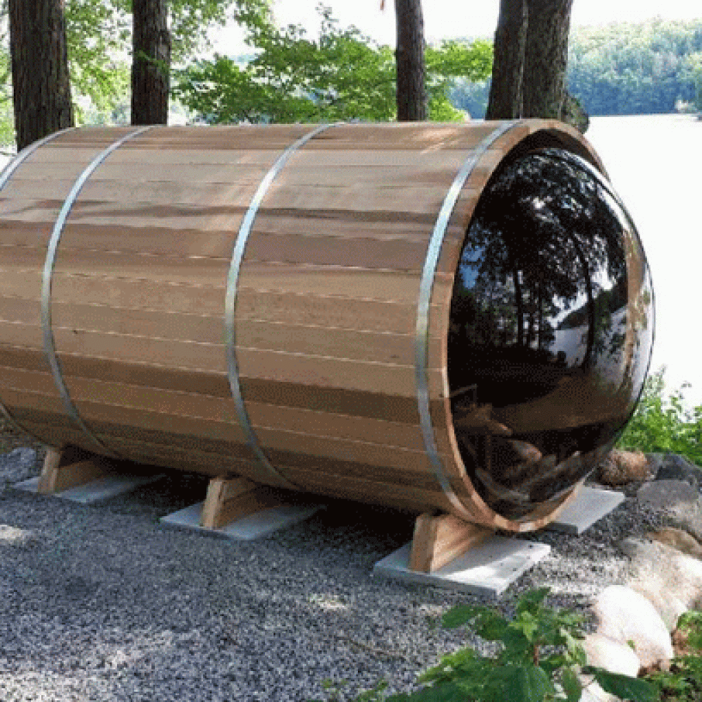Saunas tonneau en cèdre à vue panoramique